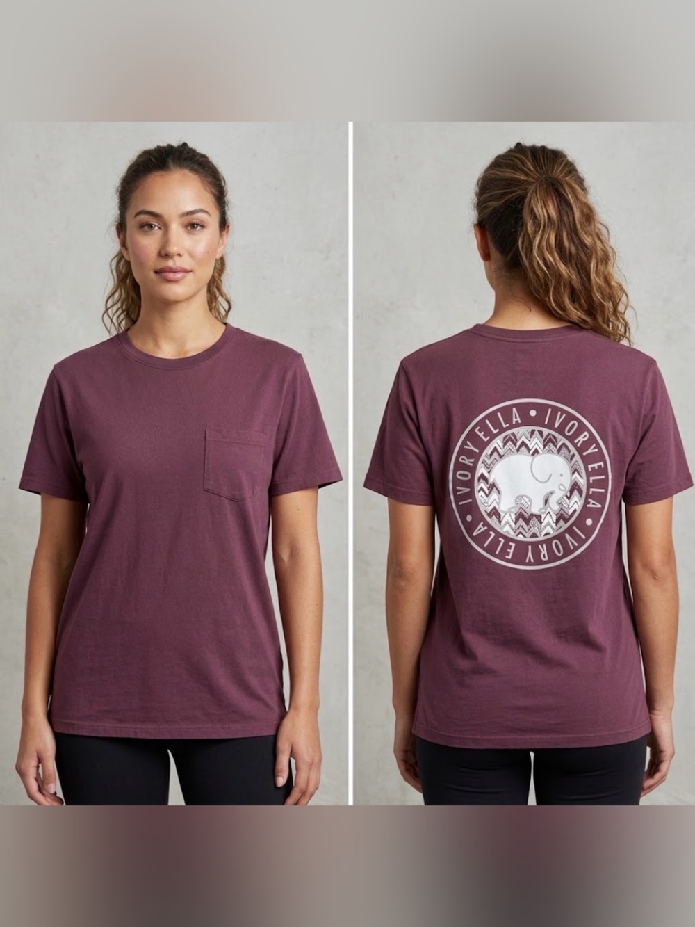 Ivory Ella Maroon T-Shirt
